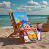 Custom Name Ultra-Soft Beach Towel with Plim Plim Theme,Ideal for Pool - Camping, Diving - Perfect Travel Essential, Vibrant Beach Towel.