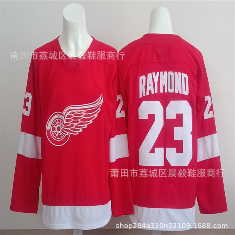 Detroit Red Wings Eishockey Trikot Bestickt Team Uniform Baumwolle Sportbekleidung Herren Erwachsene