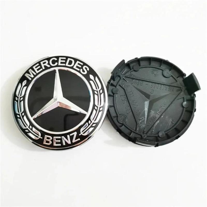

4PCS 75mm For Mercedes-Benz W166 W167 W176 W253 GLC GLK CLA/A/B/C/E/S Class Car Wheel Center Hub Caps Cover Decorate Accessories 75mm 4pcs