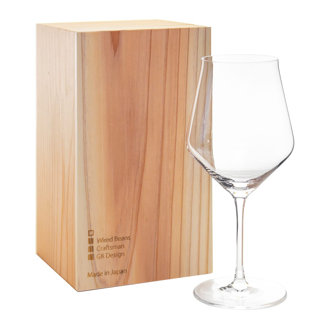 

Wired Beans Eternal Glass, Bordeaux K, 510ml, Wine Glass, in a Japanese Cedar Box