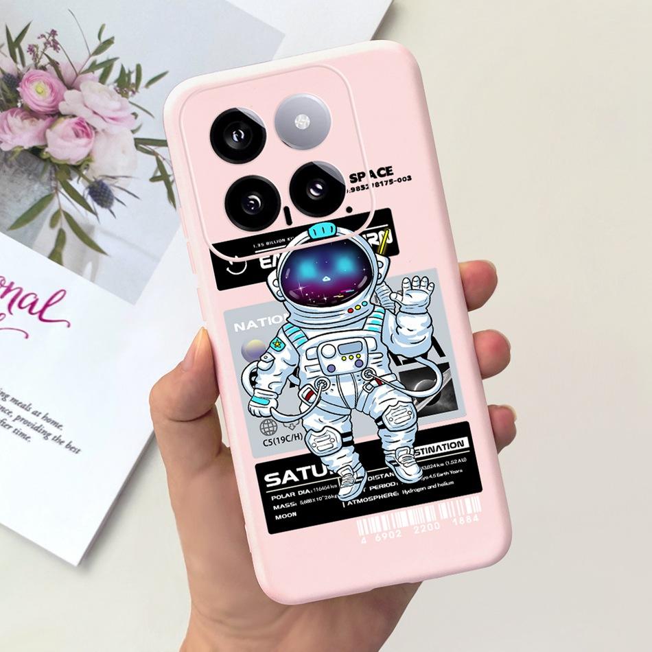 For Xiaomi 14 Phone Case Xiaomi Mi 14 5G Mi14 2024 Cute Cat Cartoon Jelly Silicon Soft Protective Back Cover