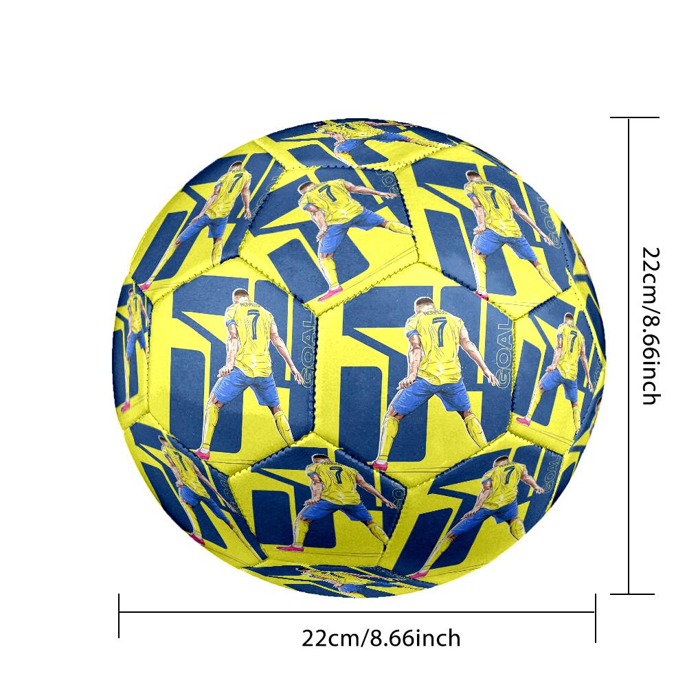 Pallone da calcio tema Cristiano Ronaldo Taglia 5 Pallone da calcio Tocco Morbido Pallone da calcio professionale per allenamento per sport all'aperto
