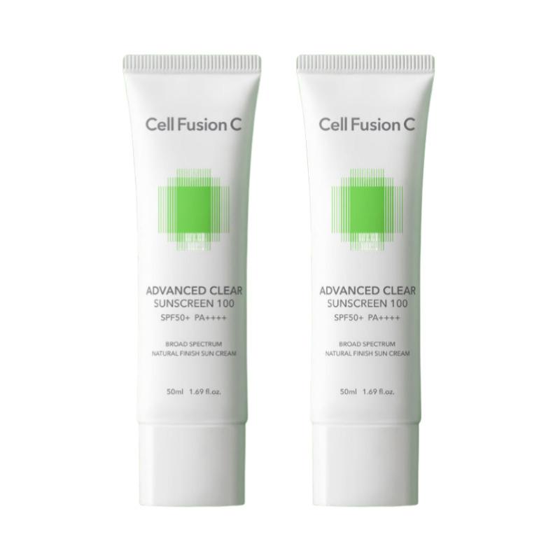

Cell Fusion C Advanced Clear Sunscreen 50ml × 2 (Daily Sebum-Control Primer, Pore & Texture Blurring Sun Cream)