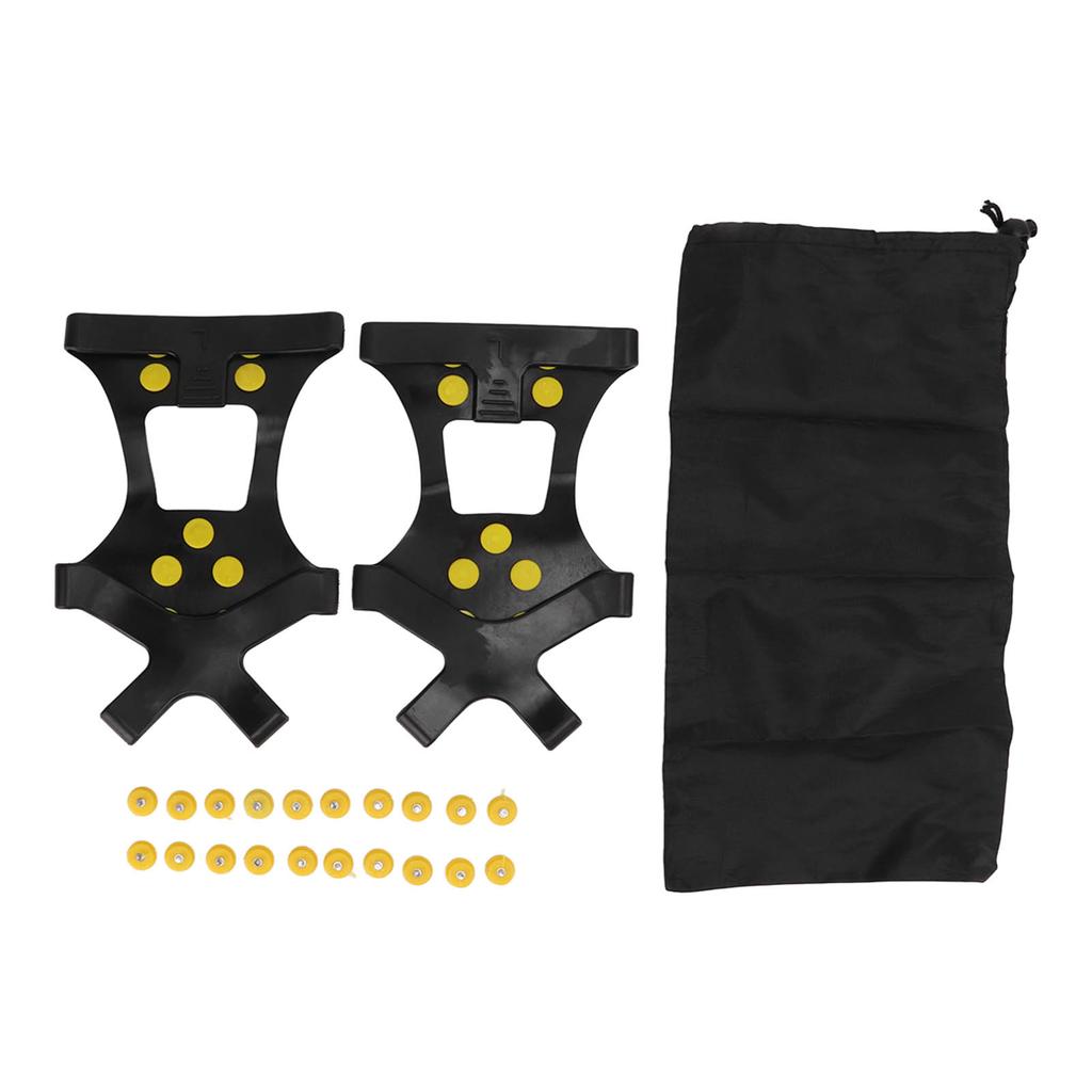 1pair 10 Spikes Ice Snow Grips Anti Slip Ice Traction Clts Walk Traction Clts for Shoes Boots Walking Hiking Climbing