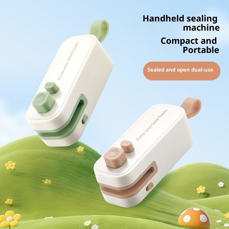 Mini Portable Electric Heat Bag Sealer Machine Usb Rechargeable Food Sealer For Snacks Spices Handheld Plastic Bag Sealer