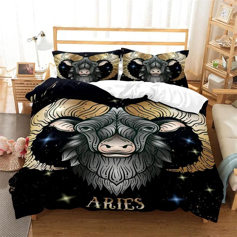 Mystery Constellations Duvet Cover Exotic Abstract Art Bedding Set Microfiber Comforter Cover King Queen For Adults Boys Bedroom