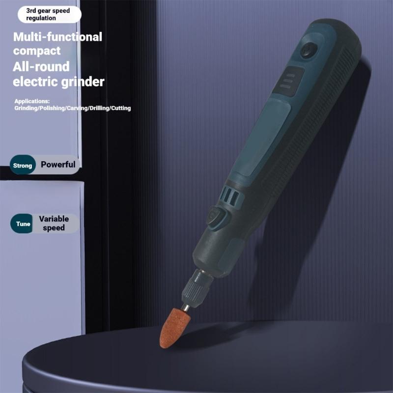 Efficient Variable Speed Engraving Pen Electric Polisher Includes Grinding Polishing Attachments and Safety Protections