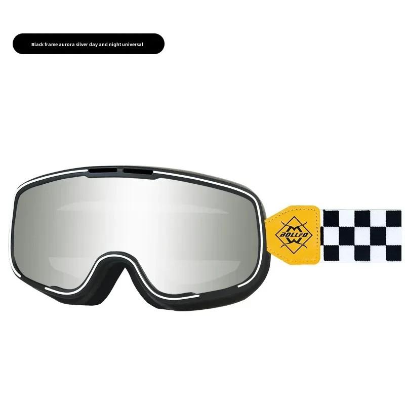Gogle motocyklowe retro z powłoką przeciwmgielną, krótkowzroczność, okulary Harley, szyba przednia, pyłoszczelne, okulary Harley na każdą pogodę