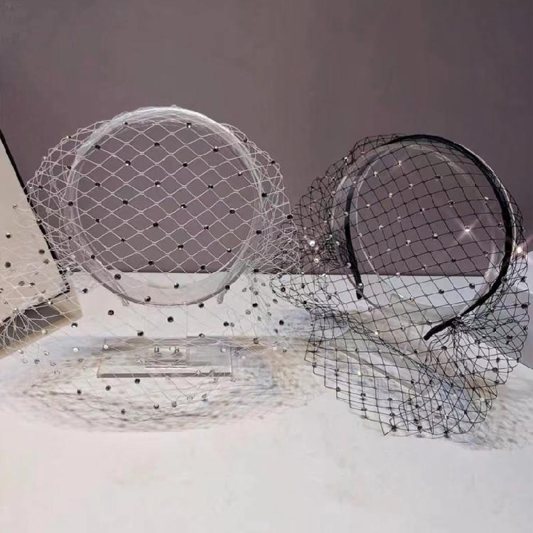 Velo Vintage Strass Cerchietto Copricapo Donna Matrimonio Halloween