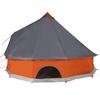 Tipi Family Tent for 8 People Grey and Orange Waterproof