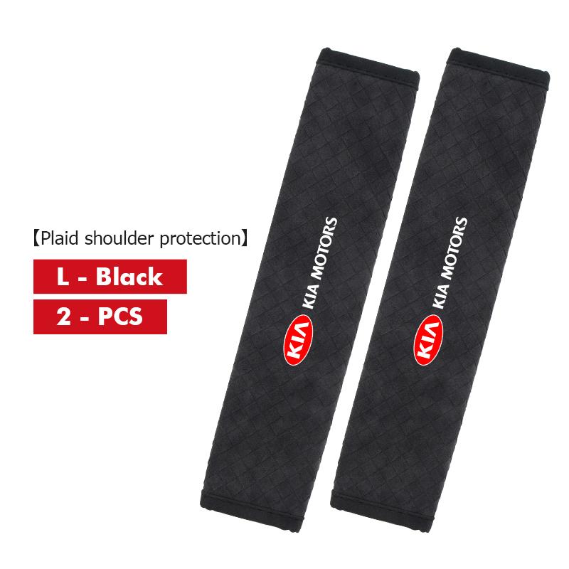 CNR2 For KIA Leather Car Seat Belt Shoulder Pad Shoulder Strap Protection Pad Sorento Stinger Soul Spectra Niro Cadenza Sephia