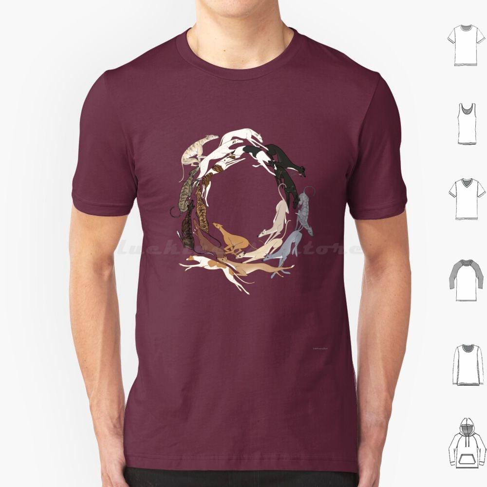 The Greyt Hound Romp T Shirt 6xl Cotton Cool Tee Greyhound Hound Sighthound Galgo Lurcher Whippet Italian Greyhound Dog Brindle