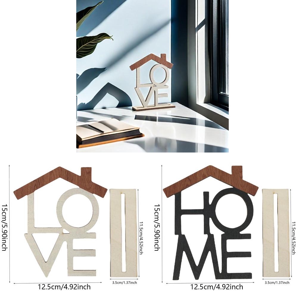 Love Wooden Ornament With Handcrafted Design For Kitchen And Bedroom Decor