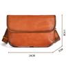 SCHÖNE AUSWAHL Herren Echtleder Sacoche Mini-Umhängetasche, Smartphone-Umhängetasche, Schlank, Kompakt, Schlicht, 2-Wege, 3-Wege (ORANGE, REGULÄR)