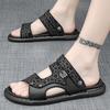 Fashion Mens Slippers Casual Shoes Beach Sandals Summer Outdoor Slides Leather Walking Comfort Fashion Lightweight Luxury Designer