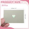 20Pcs/Set Mini Card Envelopes Pearlescent Paper Envelopes Business Greeting Cards Holder with Heart Pattern for Birthday Wedding