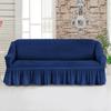 Universal Sofa Furniture Slipcover With Skirt Fitted Couch Cover For 1 /2 /3 /4 Seaters ,Washable Top Elastic Durable Seersucker Material