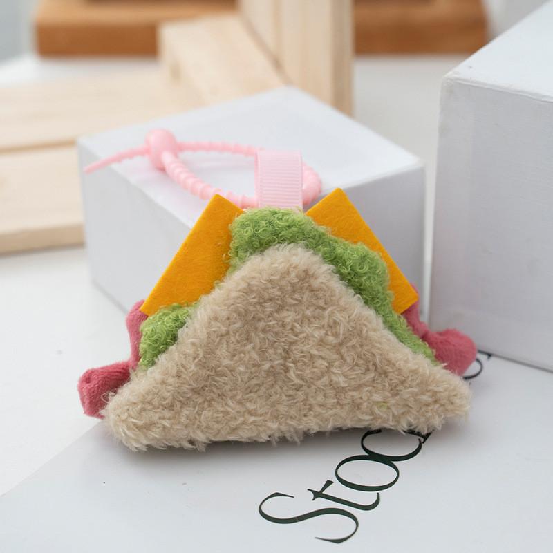 

Fries Cute Hamburger Plush Toy Keychain With Pp Cotton Filling Teens For