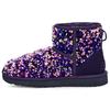 CLASSIC MINI PU Thermal Abrasion Resistant Slip Resistant Short Mid Calf Snow Boots Women's Black Blue Purple 1112515-MDL