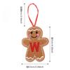Gingerbread Man Ornaments for Christmas Tree Hanging Decor with Alphabet Letters Festive Holiday Home Decorations Gift
