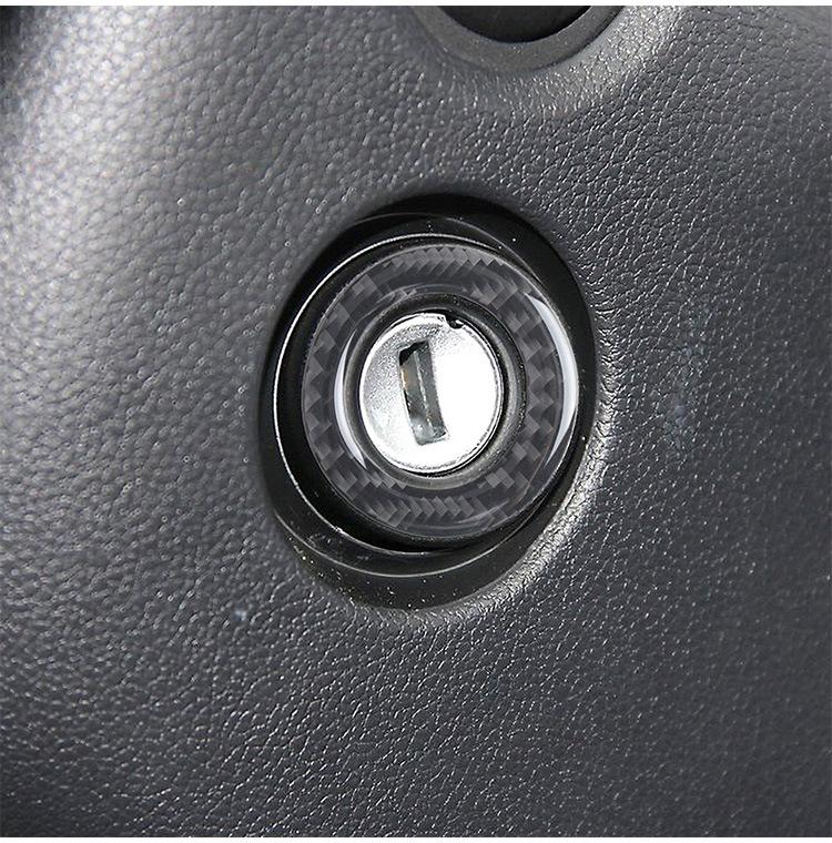 Suitable for Volkswagen Shangku Interior Modification Real Carbon Fiber Cigarette Lighting Key Ring Auto Accessories