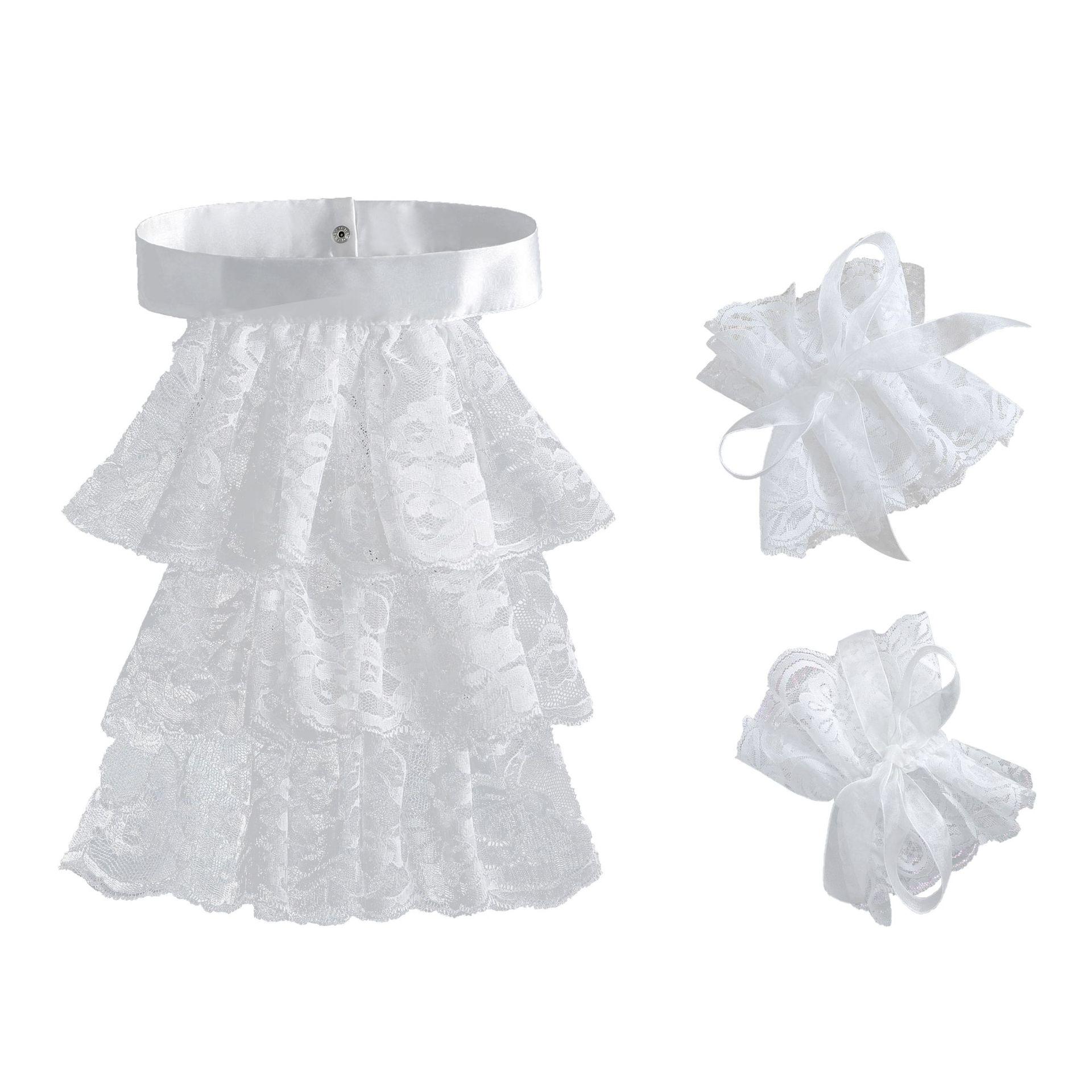 

Винтажный кружевной воротник-жабо, клоунский аксессуар для фотографии и оперы.