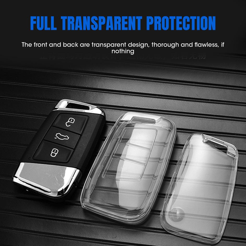 TPU Car Key Case Cover Shell Fob For Volkswagen Passat B8 CC Arteon Magotan GTE Skoda Fabia Superb A7 Tiguan Kodiaq MK2