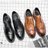 Leather Shoes Men's Wedding Groom's Suit Business British Pointed Head Heightening Brock Hairstylist Casual Men's Shoes