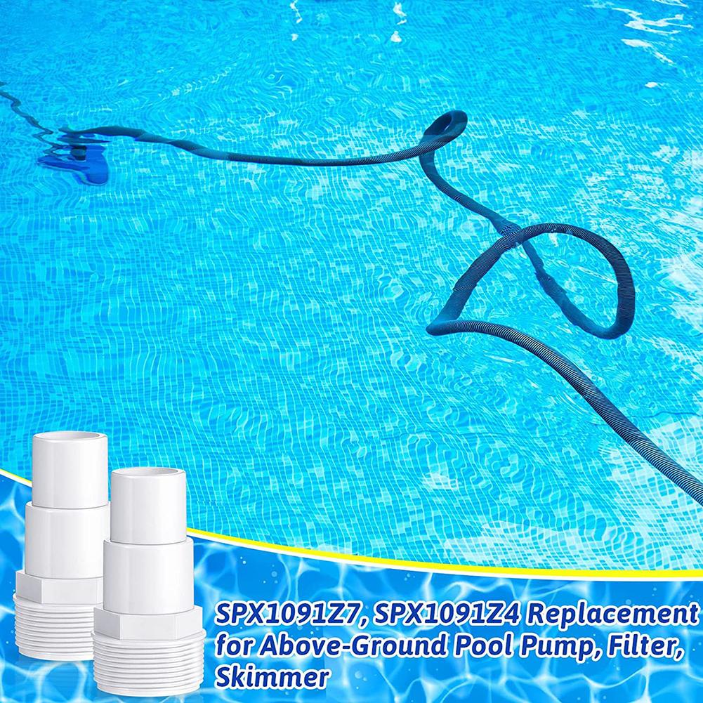 1/2pc Threaded Hose Fittings Connector 3.8cm/1.5inch Pool Filter Pump Hose Adapter Replacement for Hayward SPX1091Z7 SPX1091Z4