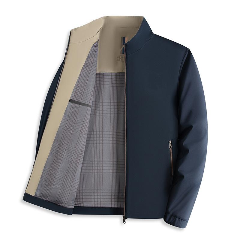 Spring and Autumn Thin Casual Men's Jacket Stand-up Collar Executive Jacket Business Wear