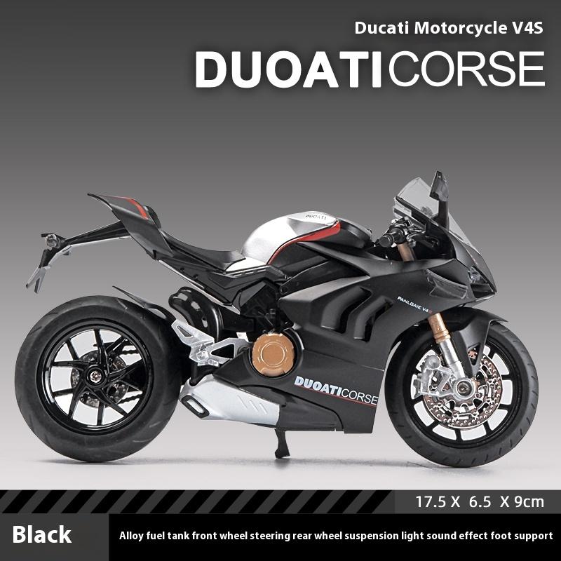 1/12 Ducati Panigale V4S Model Alloy Motorcycle Diecast Computer Desktop Ornaments Trendy Display Gift for Friend Kids Toys