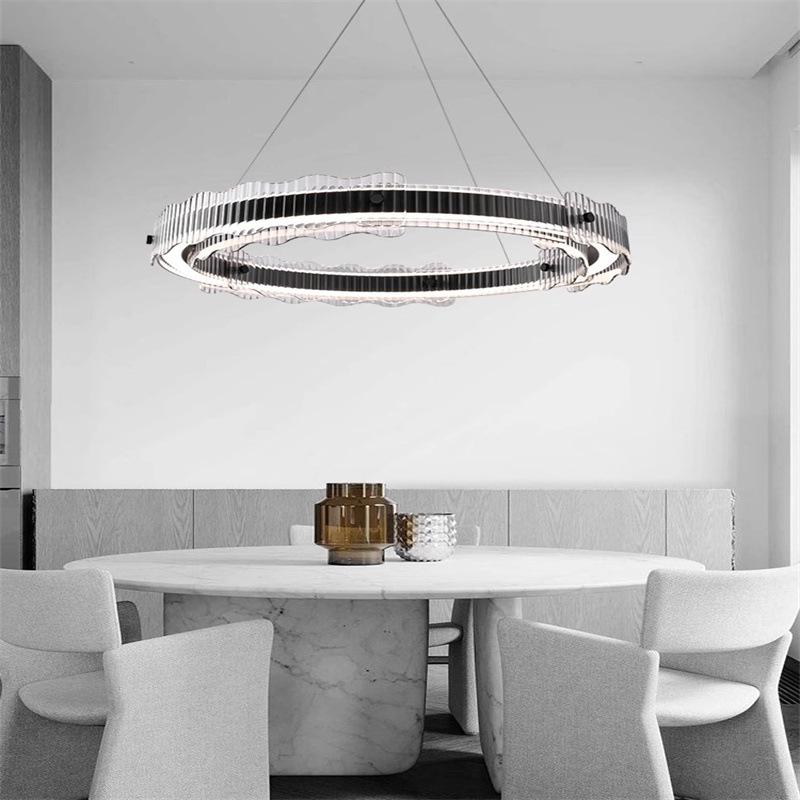 Nordic Minimalist Chandelier: Modern Glass Light for Living Room, Bedroom, Study, or Restaurant