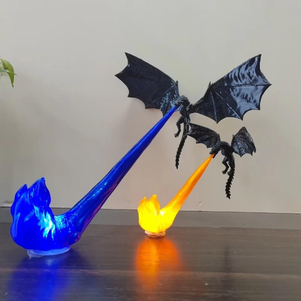 LED Light Dragon Bookshelf Decor Lamp Black Bookshelf Ornament New Dragon Figurine  Bookshelf Decor