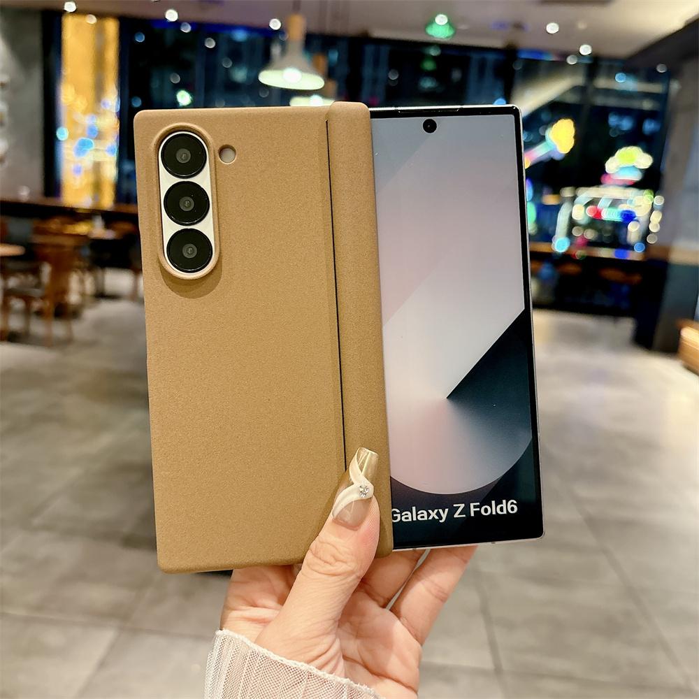 

Роскошный однотонный чехол для телефона для Samsung Galaxy Z Fold 7 6 5, ударопрочный защитный ПК, жесткий чехол (Только задняя крышка) Galaxy Z Fold7