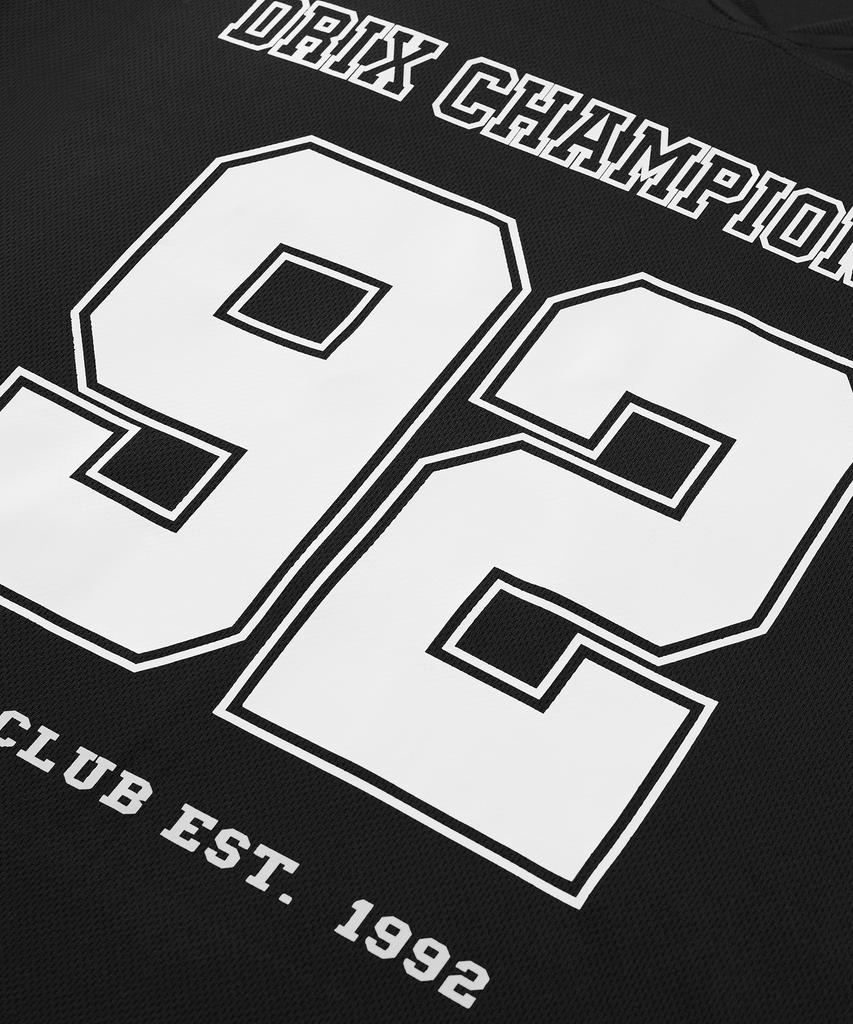 DRIX Rugby Oversized Mesh Jersey Half Sleeve_Black