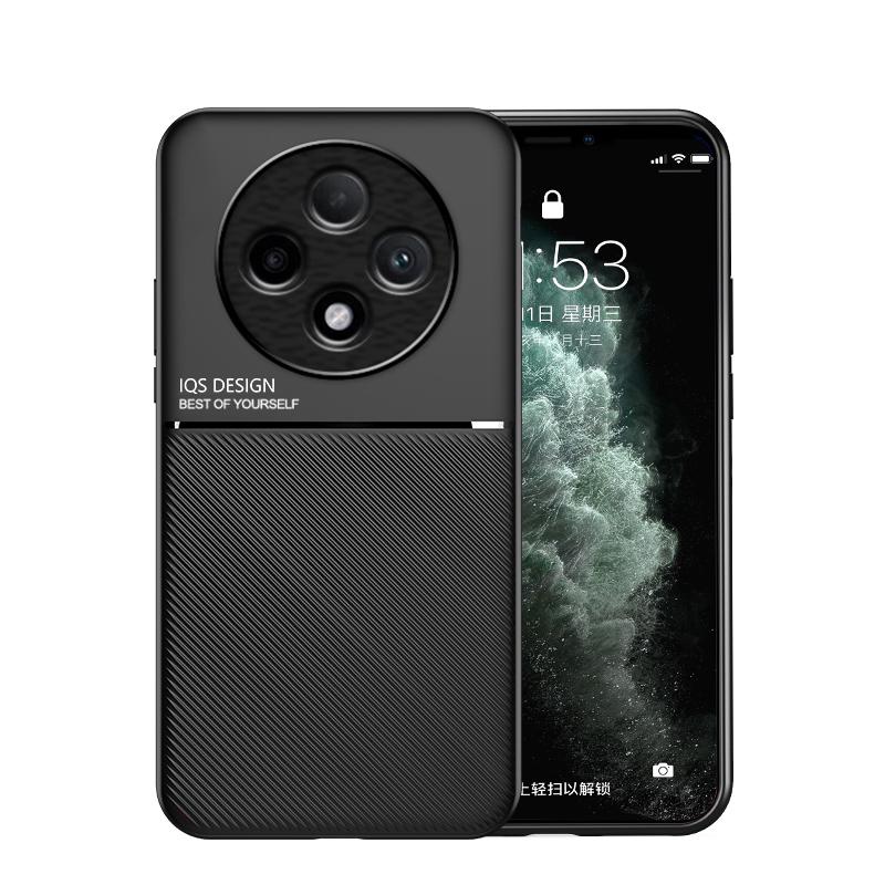 Für Oppo A3 Stoßfeste Hülle Magnetische Autohalterung Leder Silikon Hülle Telefon Fundas für Oppo A2 5G Koffer für Oppo A2 Pro 5G