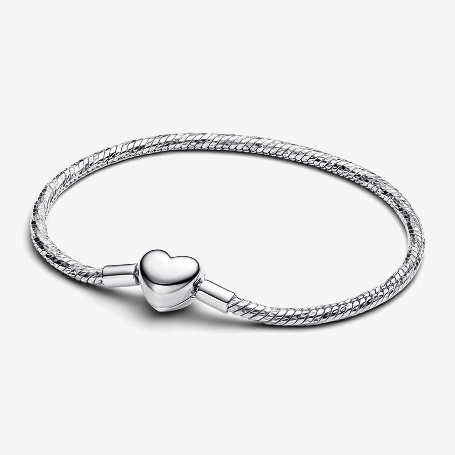 Neues 925er Silber Funkelndes Herz zu Herz Ewige Rose Tennis Schiebearmband Mode DIY Charme Schmuck Exquisites Geschenk