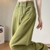 Summer Wide Leg Jeans for Women American Retro Loose Double Buckle Casual Drape Floor Length Pants