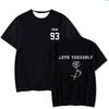 2025 Summer "LOVE YOURSELF" 3D Printed T-shirt Short Sleeve Unisex Hip Hop Top Oversized Quick-Dry Top