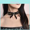 Butterfly Bow Jewelry Choker With Leather Material For Girls Fashion Accessory