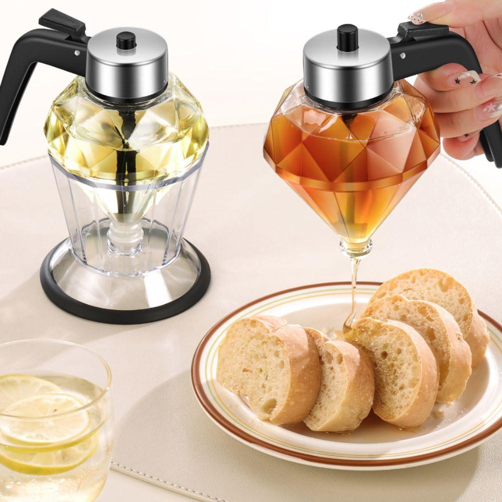 200 ML Shaped Honey Dispenser Glass Syrup Dispenser Vinegar and Sauce Dispenser Cooking