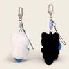 2pcs Zinc Zinc Alloy Couple Pendants Mini Bag Charm Cute Angry Cat Keychains  Friends