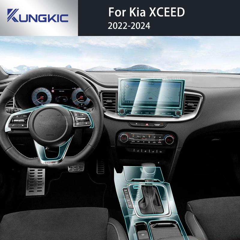 For Kia XCEED   2024 TPU Car Navigation Screen Film Gearbox Protective Sticker Anti-scratch Repair Interior Accessories