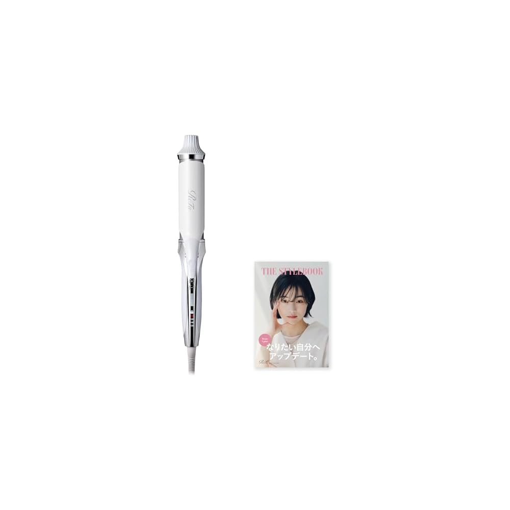 ReFa Curl Iron Pro 38mm White with Hair Styling Guide Hair Curler