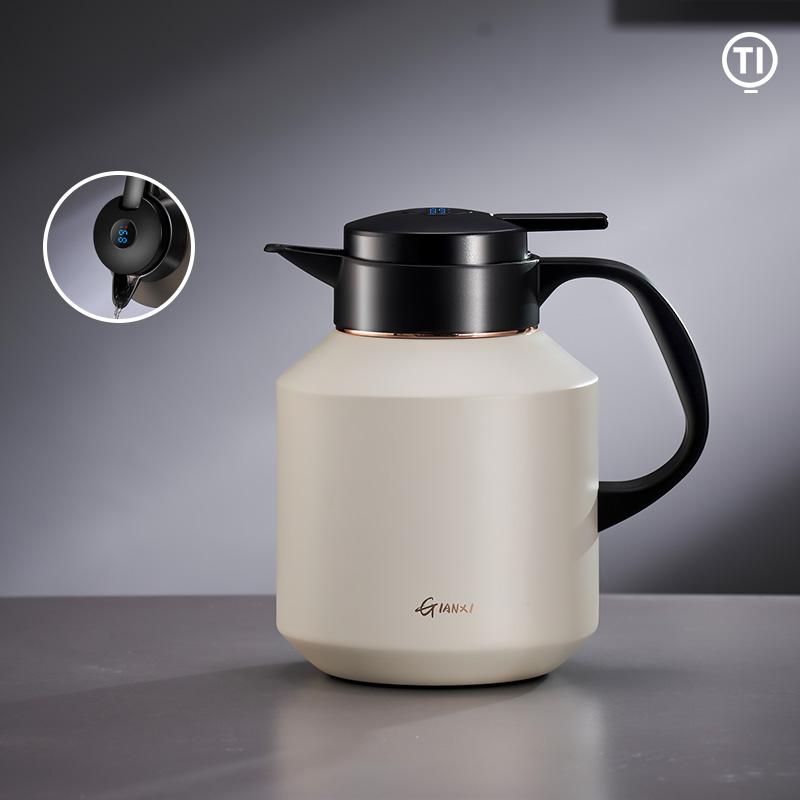 Bollitore Termico di Grande Capacità Display Temperatura a Tasto Unico Borracce Brocca Isolante per Casa Tè Caffè Acqua