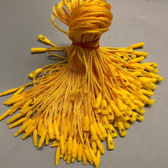 100Pcs Hang Tag Strings Firmly Tear-resistance Clothes Tag Ropes with Fastener Hook Daily Use