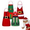 4Pcs Christmas Apron Waterproof Oilproof Funny Novelty Kitchen Cooking Aprons Festive Party Dinner Cosplay Decoration