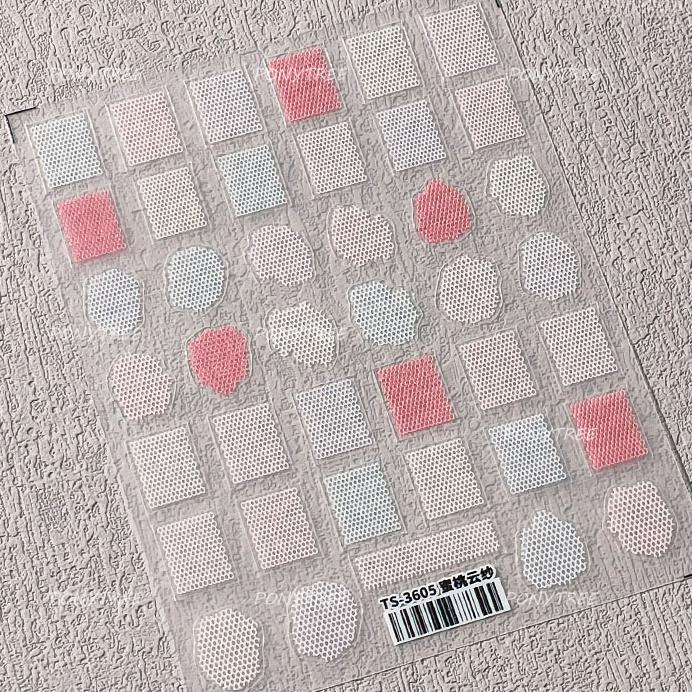 Retro White Lace Fabric Piece Bowknot English Letter Decorative Border Irregular Cloth Block Adhesive Nail Art Stickers Decals