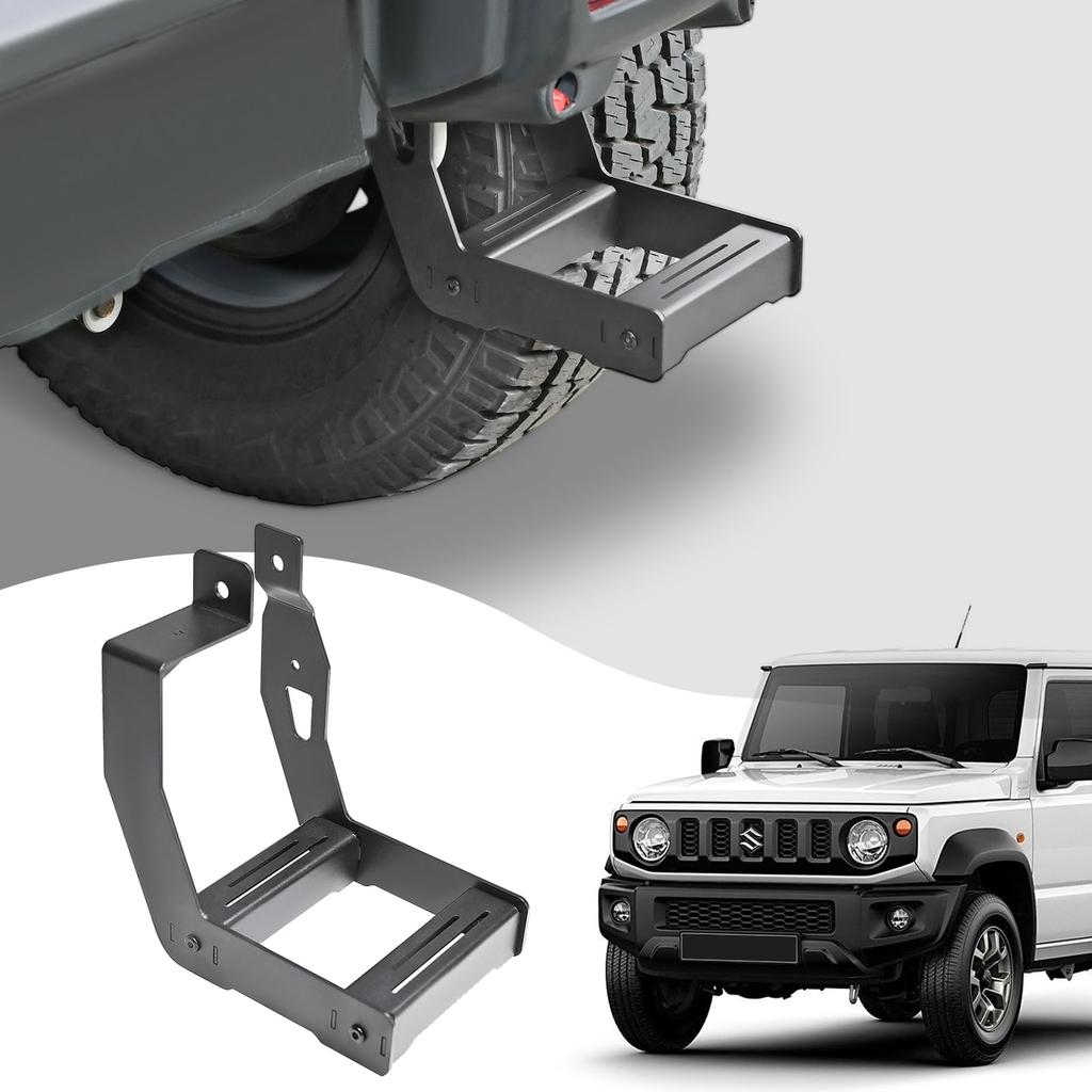 AMWMORV Nouveau Jimny Sierra JB64 Marchepied de porte arrière Jimny JB74 Marchepied de porte de voiture Pédale auxiliaire Outil de voiture Facile à installer Pédale de marchepied auxiliaire pour lavage de voiture