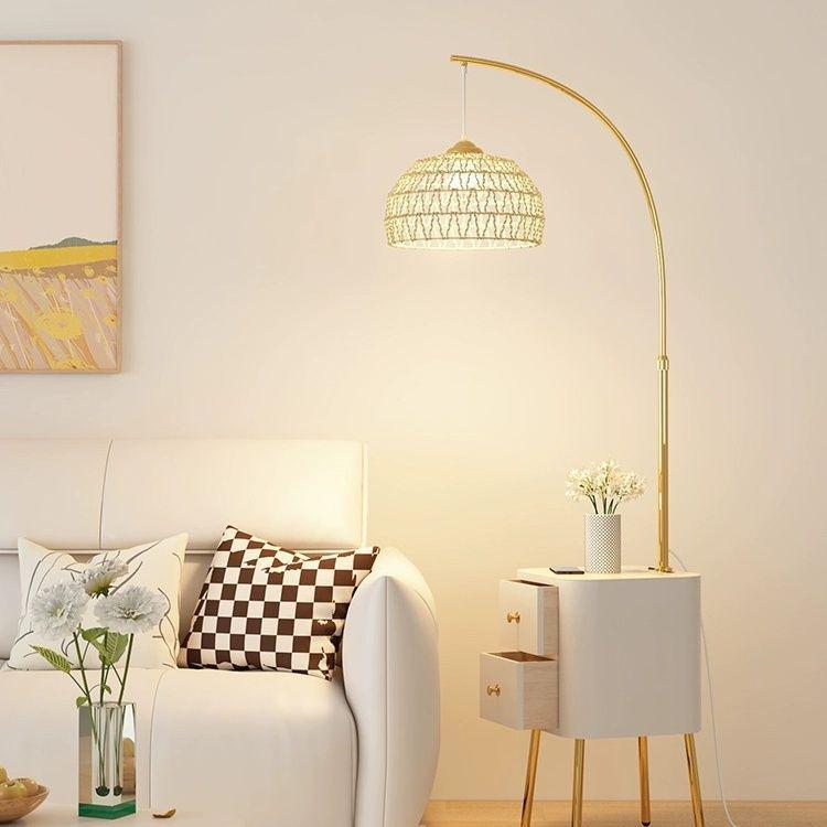 Modern Cream Floor Lamp: Versatile Style for Bedroom, Living Room, and Bedside